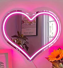 Дзеркало на замовлення з неоновим підсвічуванням