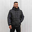 Чоловічі куртки зимові великого розміру 50-64 графіт, фото 2