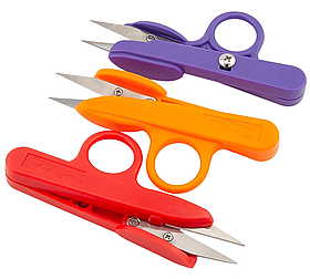 Щипці ножиці для обрізання ниток з кільцем та автоматичною пружиною колір Асорті