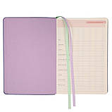 Щоденник Leo Planner ф.А5 недатований "Prima", м'який, бузковий, 320 сторінок, фото 4