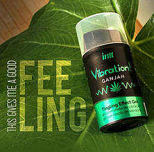 Рідкий вібратор з ароматом ганжі для чоловіків та жінок Intt Vibration! Ganjah, 15 мл