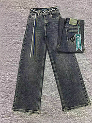 Жіночі модні джинси палаццо в темно-синього брудного кольору