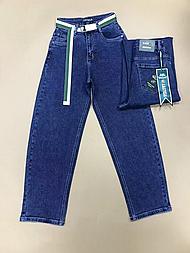 Жіночі модні джинси baggy в темно-синього кольору