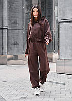 Спортивный Костюм Женский Стаф Коричневый Оверсайз Спортивный Staff So Brown Oversize Nextor Спортивний Костюм