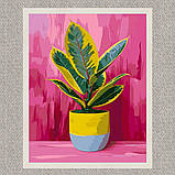 Картина за номерами Квіти. Яскравий фікус 40*50 см Орігамі LW 3536, фото 5