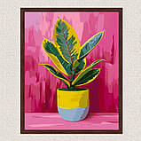 Картина за номерами Квіти. Яскравий фікус 40*50 см Орігамі LW 3536, фото 6