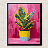 Картина за номерами Квіти. Яскравий фікус 40*50 см Орігамі LW 3536, фото 7