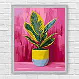 Картина за номерами Квіти. Яскравий фікус 40*50 см Орігамі LW 3536, фото 9