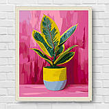 Картина за номерами Квіти. Яскравий фікус 40*50 см Орігамі LW 3536, фото 10