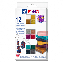 Набір пластики “Effect Sparkle Colours“, 12х25гр, Fimo
