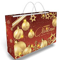 Пакет для подарунка великий горизонтальний "Merry Christmas" 36х22 см