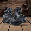 Зимові чоловічі шкіряні черевики, кросівки чорні утеплені з натуральної шкіри на хутрі на зиму для чоловіків, розмір 40-45, фото 2