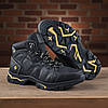 Зимові чоловічі шкіряні черевики, кросівки чорні утеплені з натуральної шкіри на хутрі на зиму для чоловіків, розмір 40-45, фото 6