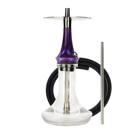 Кальян Totem Hookah Monolit Micra Violet Space — стильний кальян з глянцевим декором (37 см), фото 1