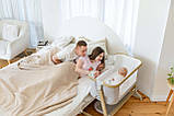 Дитяче приставне ліжечко Carrello Prima CRL-16503, Cloud Grey, фото 9