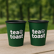 Стакани з чорною основою з логотипом, одношарові, 250 мл 5000 шт, фото 5