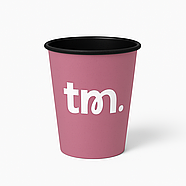 Стакани з чорною основою з логотипом, одношарові, 250 мл 5000 шт, фото 2