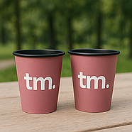 Стакани з чорною основою з логотипом, одношарові, 250 мл 5000 шт, фото 4