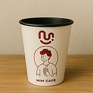 Стакани з чорною основою з логотипом, одношарові, 250 мл 5000 шт, фото 6