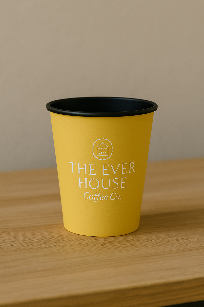 Стакани з чорною основою з логотипом, одношарові, 250 мл 5000 шт, фото 1