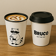 Стакани з чорною основою з логотипом, одношарові, 250 мл 5000 шт, фото 7