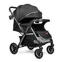 Прогулянкова коляска Ninos Maxi 2 (Нінос Максі) Black graphite (чорний колір) з перекидною ручкою