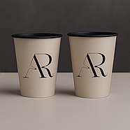 Стакани з чорною основою з логотипом, одношарові, 400 мл 2500 шт, фото 5