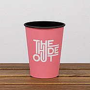 Стакани з чорною основою з логотипом, одношарові, 400 мл 2500 шт, фото 2