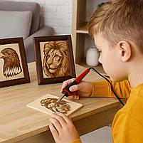 Набір для випалювання по дереву Danko Toys WD-01-02U — електровипалювач з насадками, фото 5