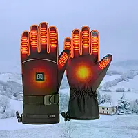 Рукавички з підігрівом по кабелю USB чорні від 5 до 15 годин обігріву