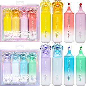 Маркер для виділення тексту 4 кольори Котяча лапка в асортименті