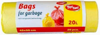 Пакет для сміття То є так 20 л 45х50 см 20 шт. жовтий