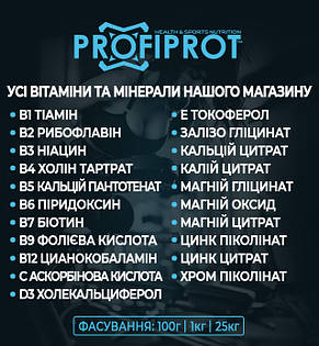 Вітамін B12 Ціанокобаламін PROFIPROT 100 г, фото 3