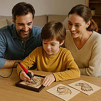 Набір для випалювання по дереву Danko Toys WD-01-02U — електровипалювач з насадками, фото 6