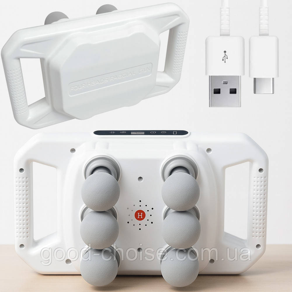 Масажер для тіла USB з 6 роликами / Електромасажер / Масажер для спини / Вібромасажер для тіла, фото 1