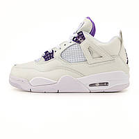 Nike Air Jordan Retro 4 White Purple