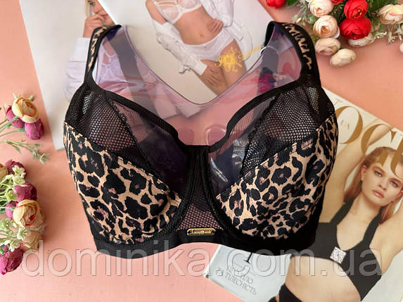 Бюстгальтер Lanny Mode для великих грудей (G, I) — без поролону, на кісточках коричневий, фото 1