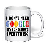 Чашка з друком "My son knows everything" 330 мл (колір білий) (31015), фото 2