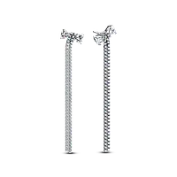 Срібні сережки Pandora «Бант з паве» 293544C01