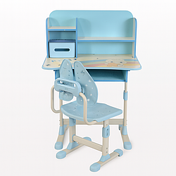 Дитяча парта зі стільцем 75x50см, F-2 / Стіл для малювання / Дитячий письмовий стіл