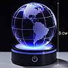 Декоративний нічник кришталева куля, від мережі та батарей / Дитячий нічник / Світильник-нічник настільний, фото 7