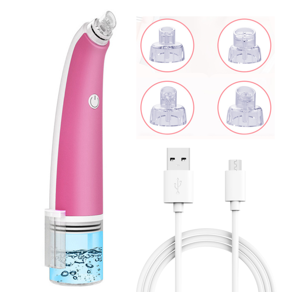 Вакуумний апарат для чищення пор Bubble Vacuum Blackhead Remover + 4 насадки / Бездротовий очищувач шкіри, фото 1