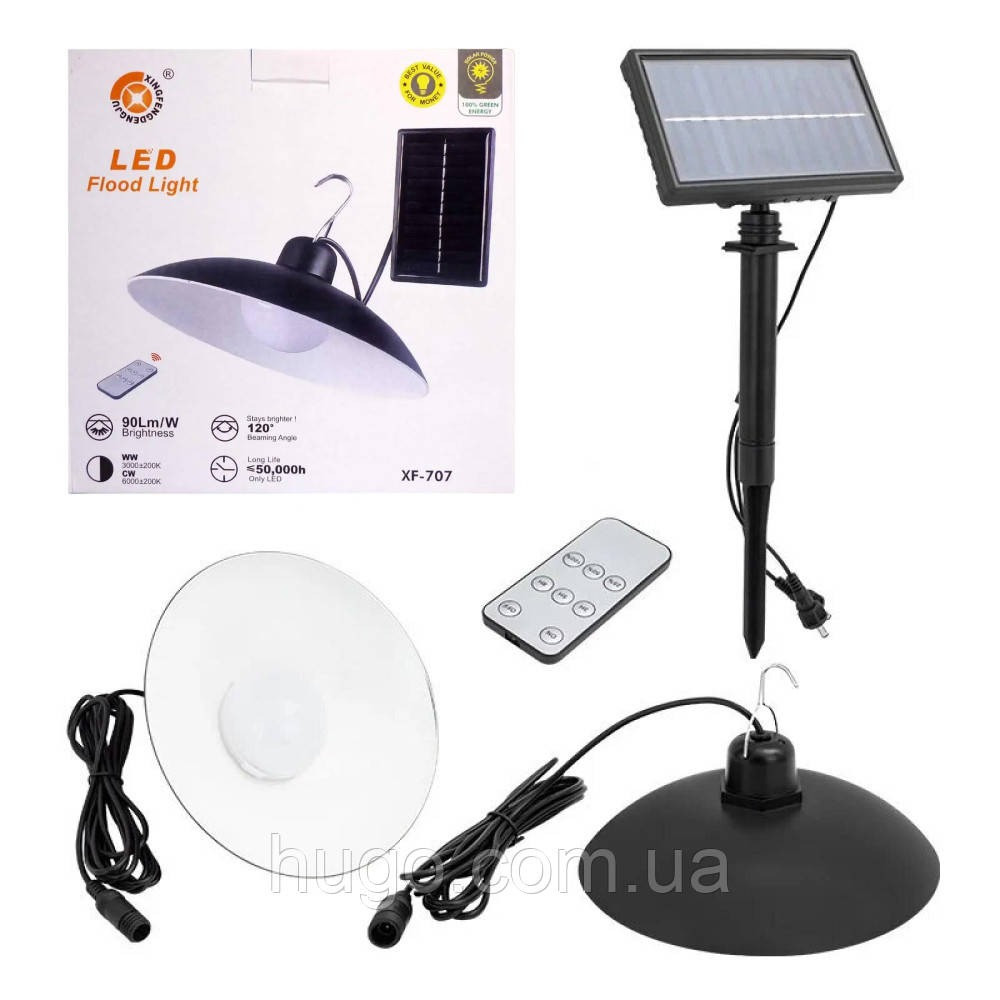 Вуличний світильник на сонячній батареї XF707 / Настінний ліхтар на акумуляторі / Світлодіодний світильник, фото 1