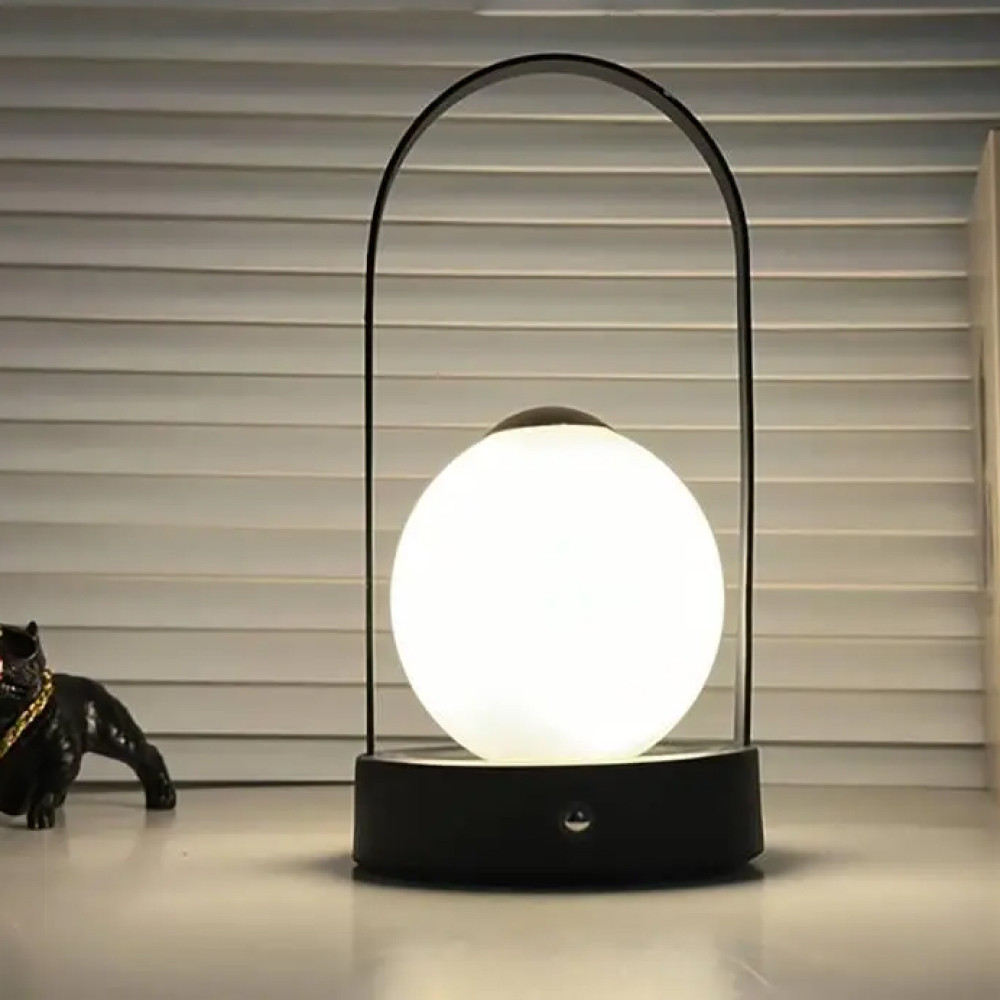 Круглий LED нічник із сенсорним керуванням, D25 / Настільна акумуляторна лампа-світильник, фото 1