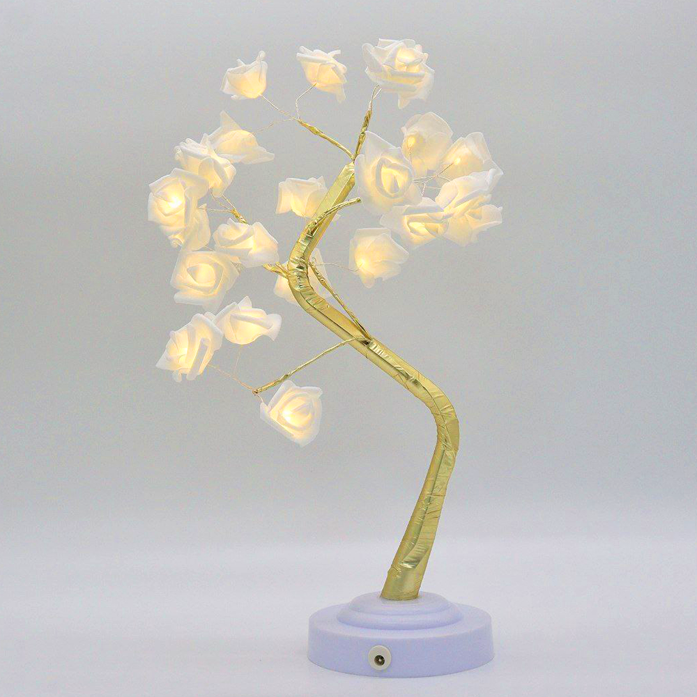 Настільне світлодіодне "Дерево з троянд" H20IN / Настільна лампа з троянд / Світильник-нічник настільний, фото 1
