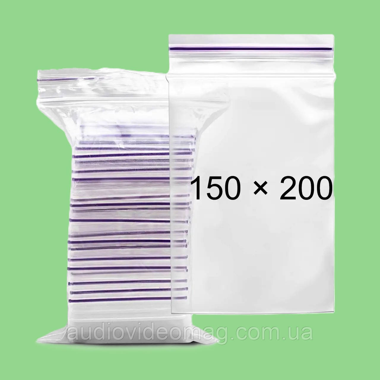 Зіп-пакет 15 х 20 см зі струнним замком, 1 шт., фото 1