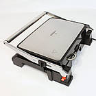 Електрогриль СВ-1084 2500 Вт з антипригарним покриттям контактний притискний гриль для кухні, фото 5