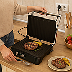 Електрогриль СВ-1084 2500 Вт з антипригарним покриттям контактний притискний гриль для кухні, фото 6