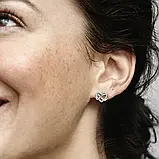 Срібні сережки Pandora «Блискуче серце нескінченності» 292667C01, фото 2