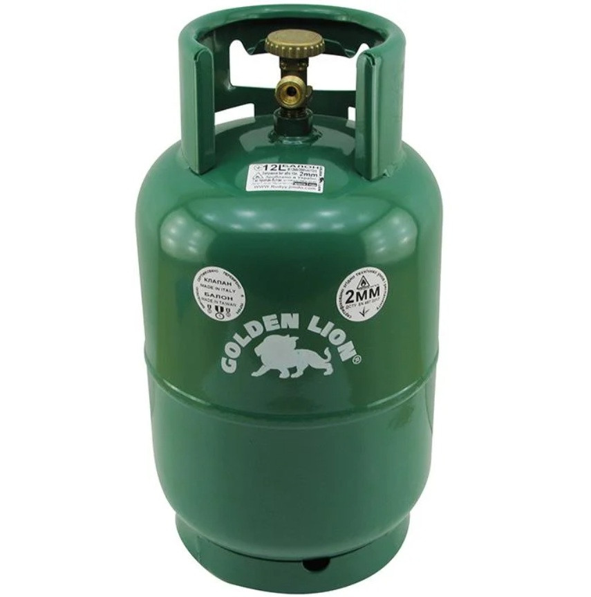 Газовий балон Golden Lion Ruddy Original 12 л з клапаном bbс (виробник - Італія), фото 1